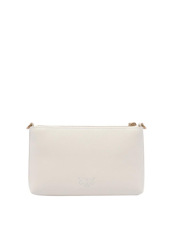 The Best Shops Pinko: cross body bags - White Horizontal Flat Bag