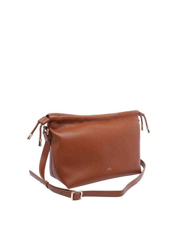 A.P.C.: Bucket bags online - Brown Ninon Bucket Bag