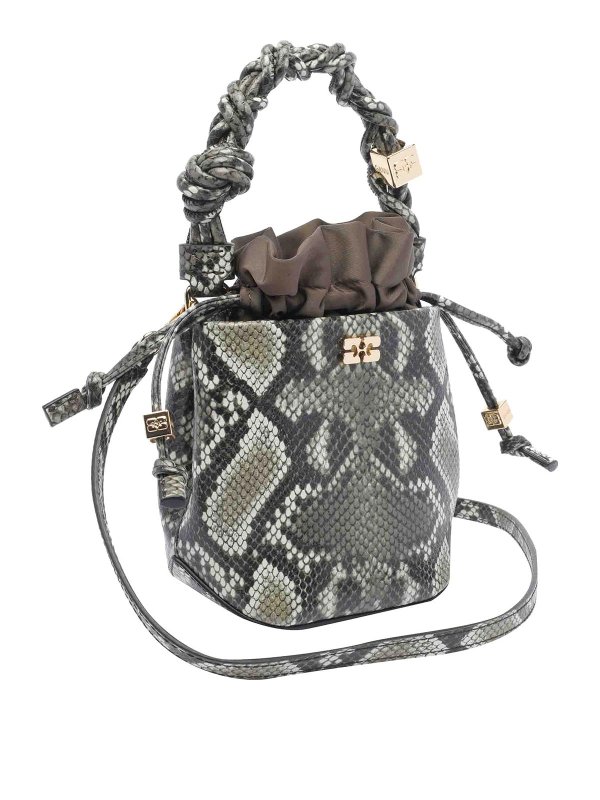GANNI: Sacs seau  online - Sac Seau - Gris