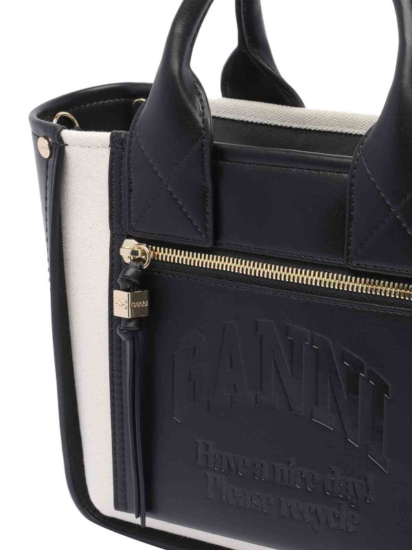 Black Small Pocket Tote Bag shop online: GANNI