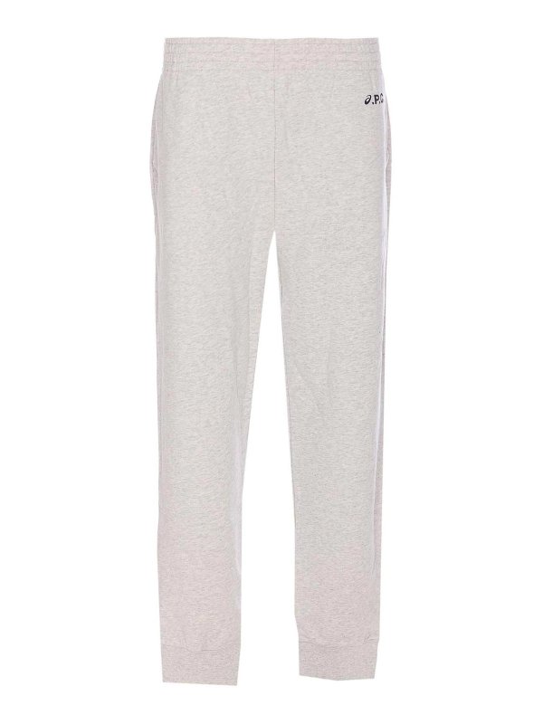 A.P.C.: tracksuit bottoms - Grey Hill Jogging