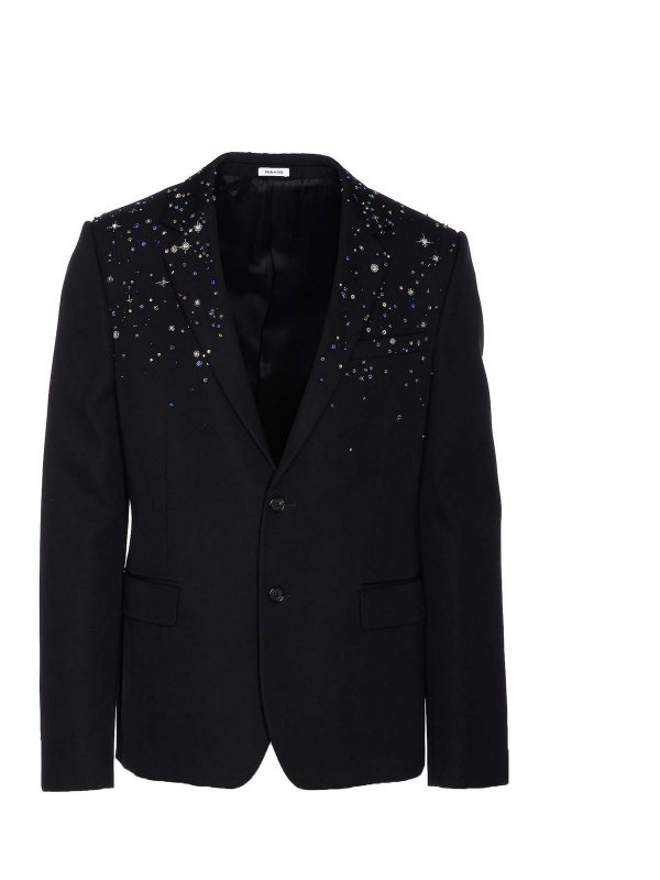 ALEXANDER MCQUEEN: casual jackets - Embroidered Single-Breasted Jacket