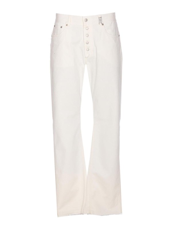 ALEXANDER MCQUEEN: Jeans évasés - Jean Bootcut - Blanc
