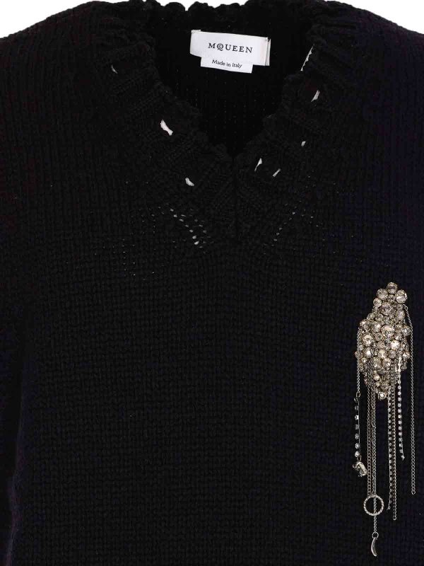 トップ/タンクトップ - 黒 shop online: ALEXANDER MCQUEEN