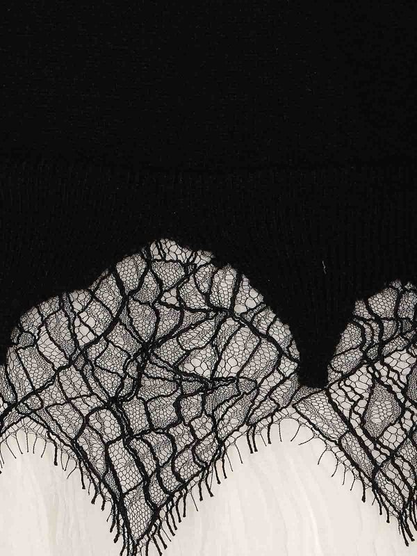 The Best Shops ALEXANDER MCQUEEN: crew necks - Cobweb Lace Sweater