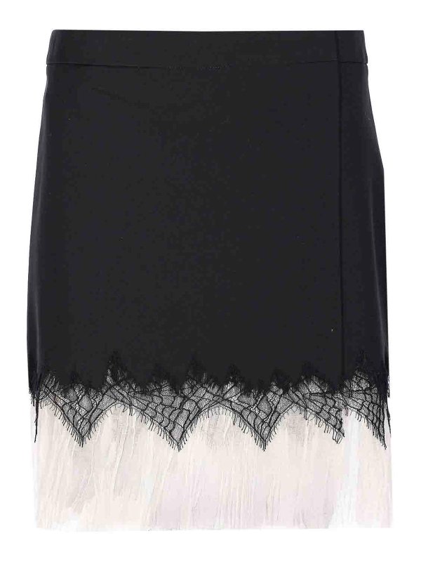 ALEXANDER MCQUEEN: ニーレングススカート＆ミディ丈 - 膝丈/ミディスカート - 黒