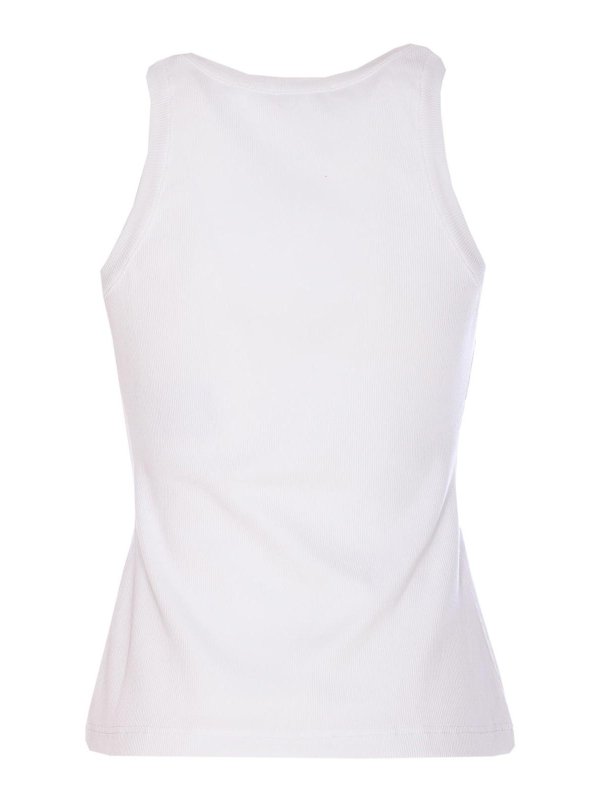 Tシャツ・カットソー ALEXANDER MCQUEEN WHITE STRETCH COTTON TANK TOP Alexander McQueen White stretch cotton tank top