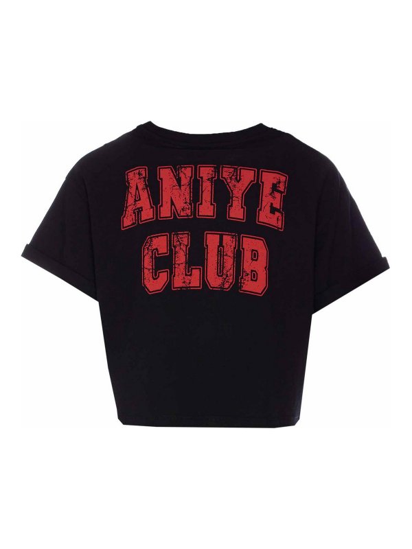 ANIYE BY: Top e canotte online - Top crop black aniye bacio