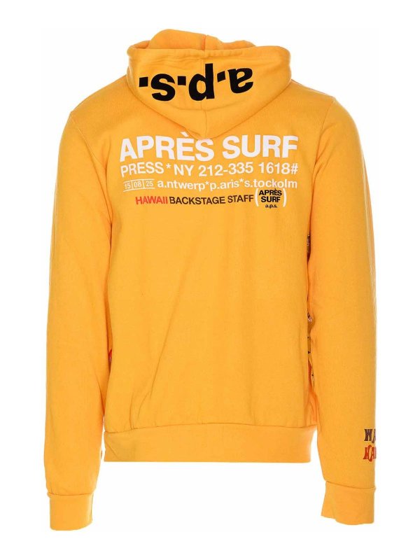 APRES SURF: Sweatshirts & Sweaters online - Yellow Cudra Hoodie