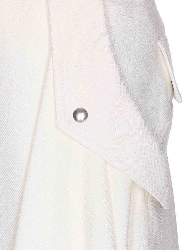 The Best Shops BOTTEGA VENETA: ニーレングススカート＆ミディ丈 - 膝丈/ミディスカート - 白