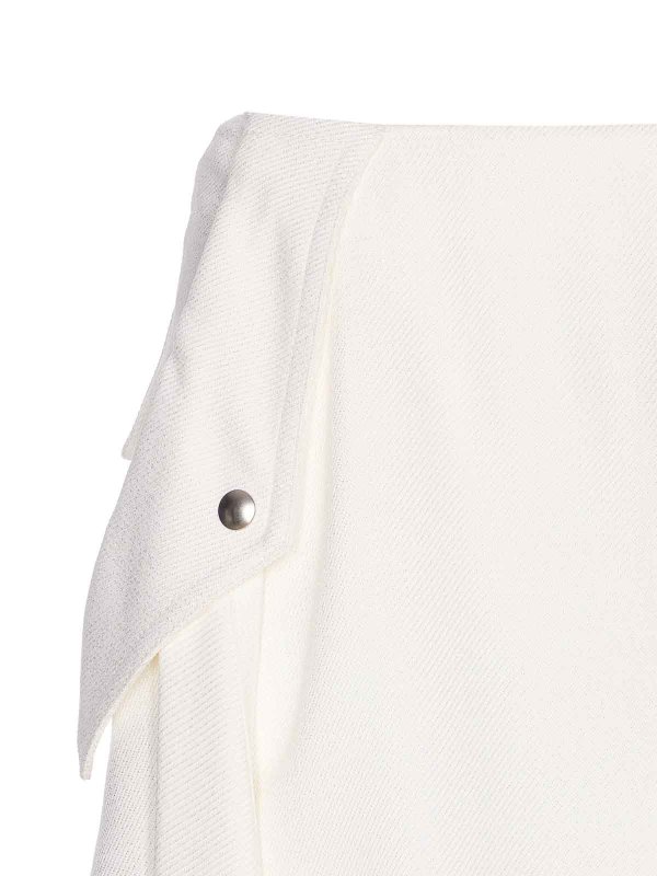 膝丈/ミディスカート - 白 shop online: BOTTEGA VENETA