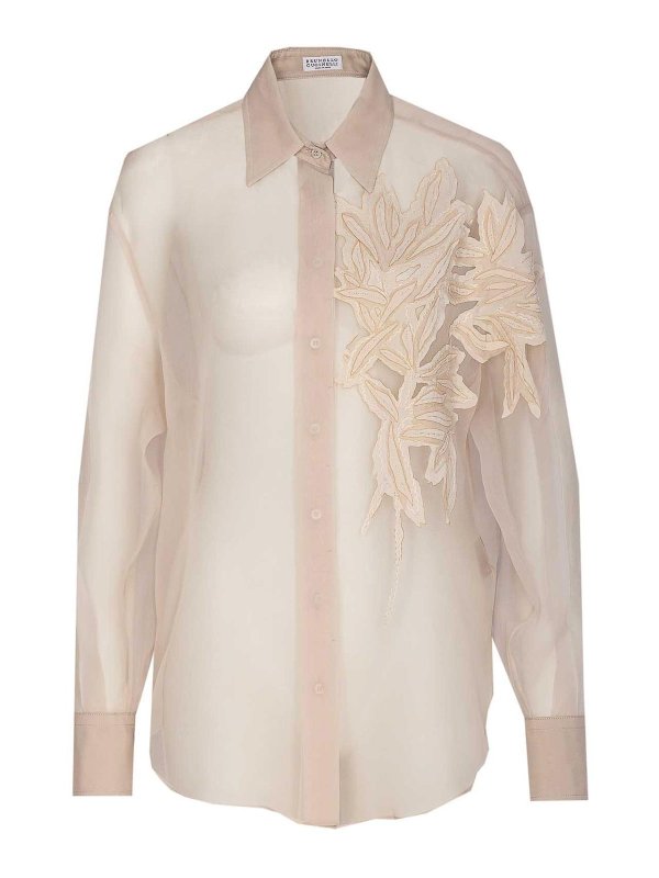 BRUNELLO CUCINELLI: シャツ - シャツ - ベージュ