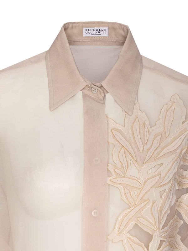 シャツ - ベージュ shop online: BRUNELLO CUCINELLI