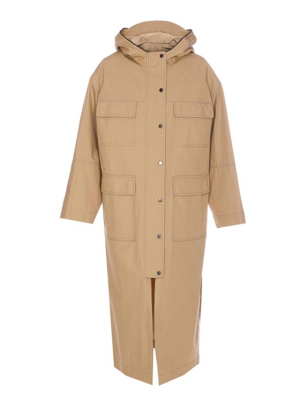 BRUNELLO CUCINELLI: ショートコート - ショートコート - ベージュ