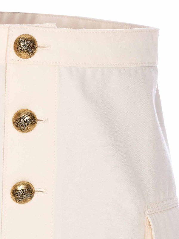 スカート BURBERRY Women Mid Skirts 8106353 B9352 White Burberry Skirt - White - Women | 8106353 | Shop online at THEBS
