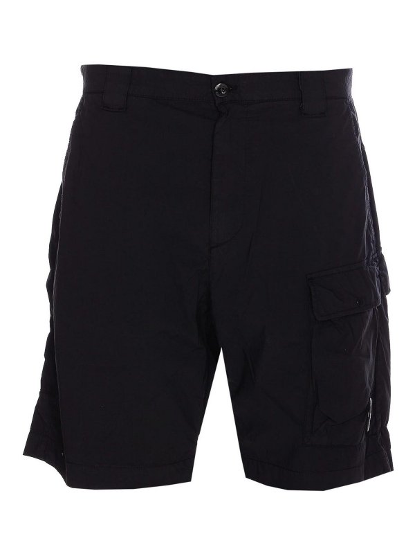 C.P. COMPANY: Trousers Shorts - Black Shorts