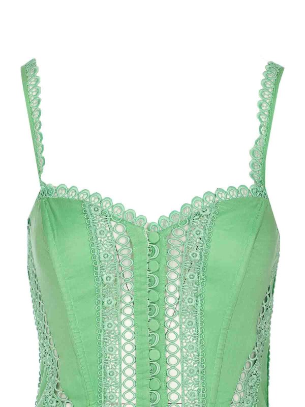 膝丈ドレス - 緑 shop online: CHARO RUIZ