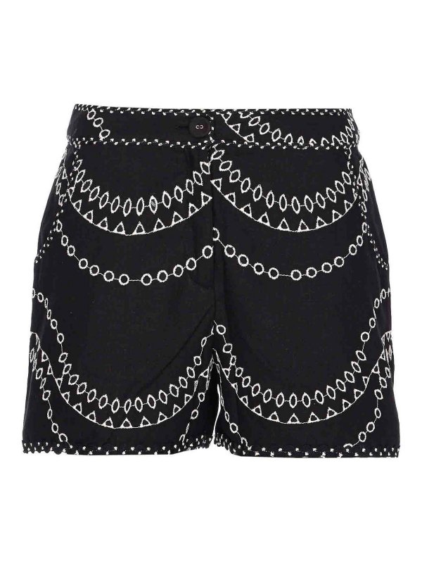 CHARO RUIZ: トラウザーショーツ - ショートパンツ - 黒