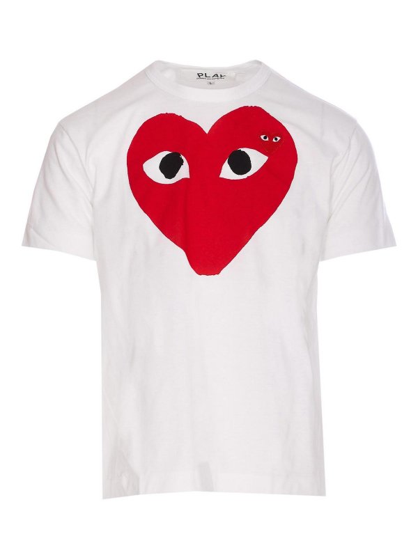 Comme des Garçons Play: Camisetas - Camiseta - Blanco