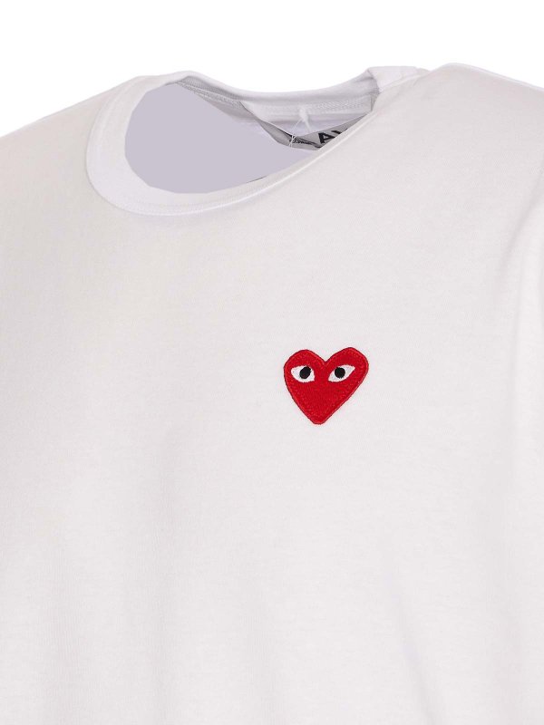 The Best Shops Comme des Garçons Play: Camisetas - Camiseta - Blanco