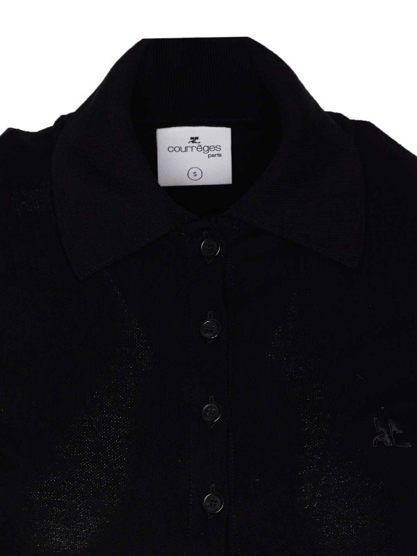 Twist Pique Crop Polo shop online: Courreges