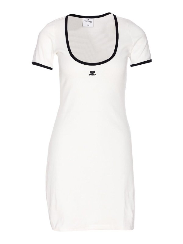 Courreges: Maxikleider - Maxikleid - Weiß