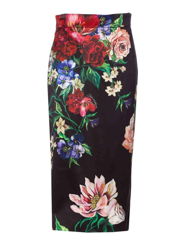 DOLCE & GABBANA: Faldas media pierna y semilargas - Falda Semilarga - Negro