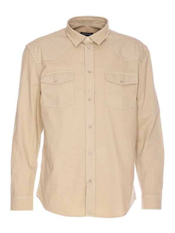 DONDUP: Hemden - Hemd - Beige