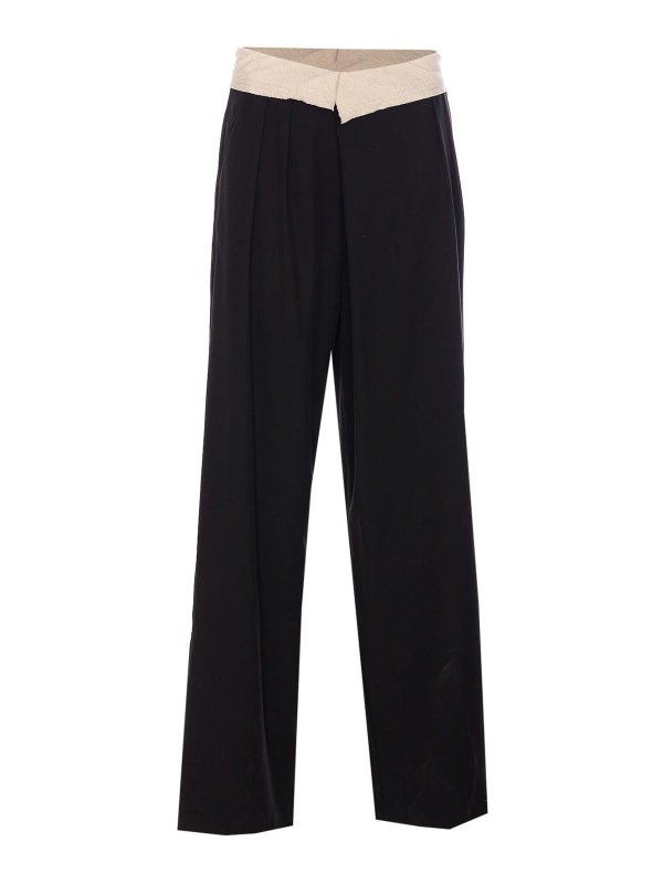 ELEH: Pantalons casual - Pantalons Décontractés - Noir