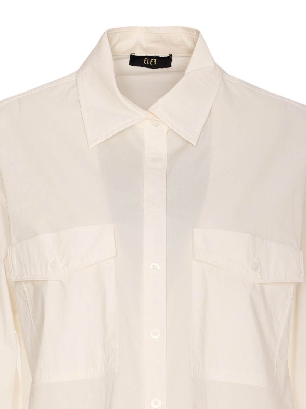 White Shirt With Frontal Buttons Closure shop online: ELEH