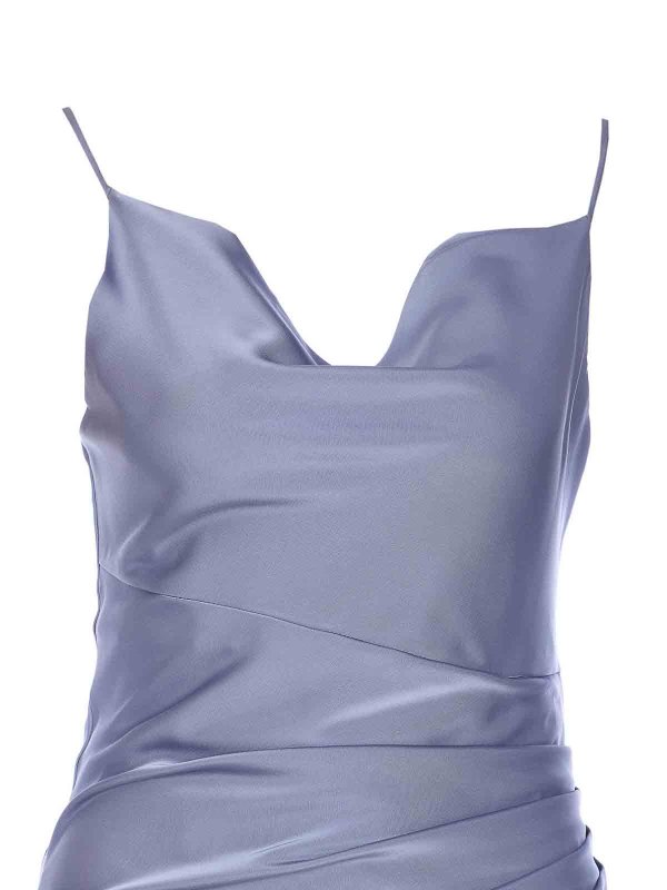 膝丈ドレス - ブルー shop online: ELEH