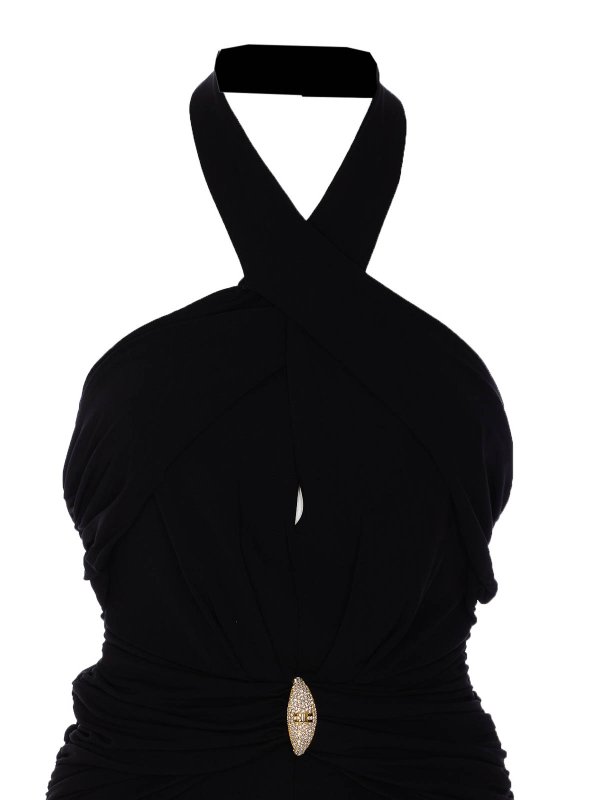 Black Ruffled Dress shop online: ELISABETTA FRANCHI