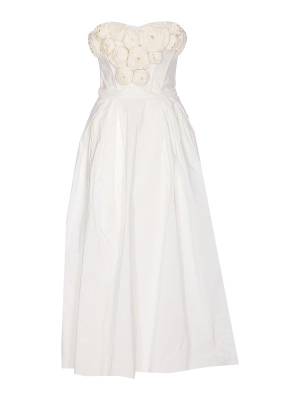 ELISABETTA FRANCHI: ニーレングスドレス - 膝丈ドレス - 白