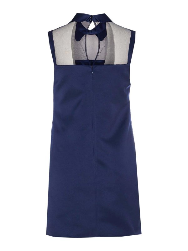 ELISABETTA FRANCHI: knee length dresses online - Blue Dresszip And Hook Closure On The Back