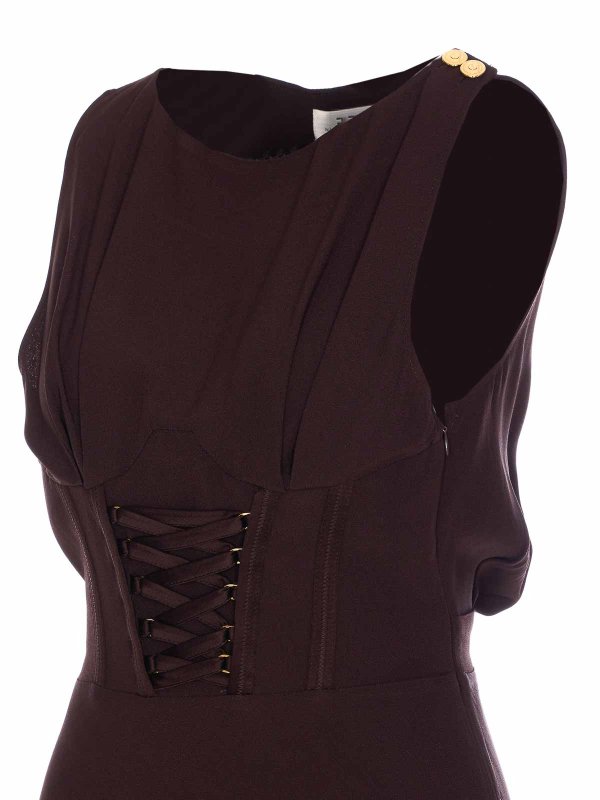 The Best Shops ELISABETTA FRANCHI: Vestidos media pierna - Vestido Midi - Marrón