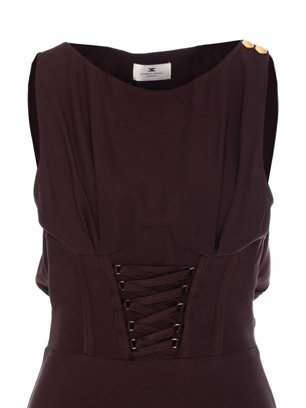 Vestido Midi - Marrón shop online: ELISABETTA FRANCHI