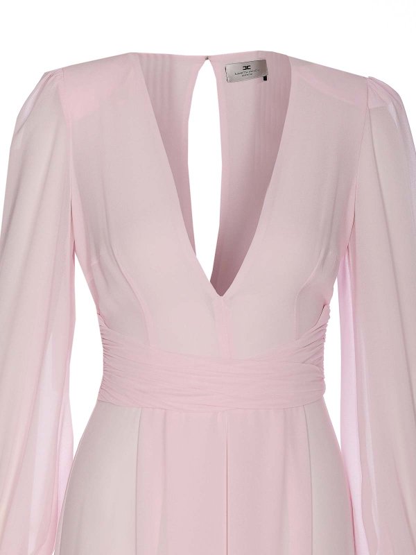 膝丈ドレス - ヌードカラー shop online: ELISABETTA FRANCHI