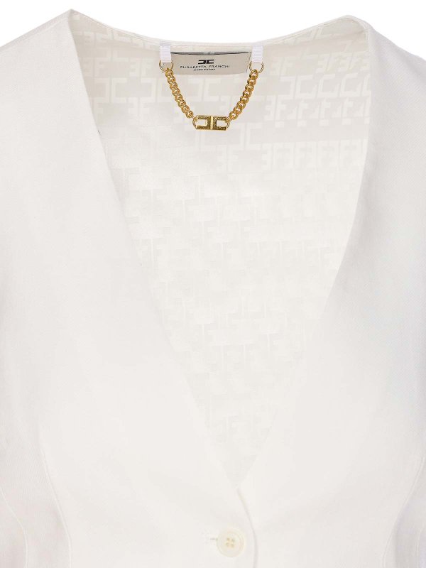 Gilet - Blanc shop online: ELISABETTA FRANCHI