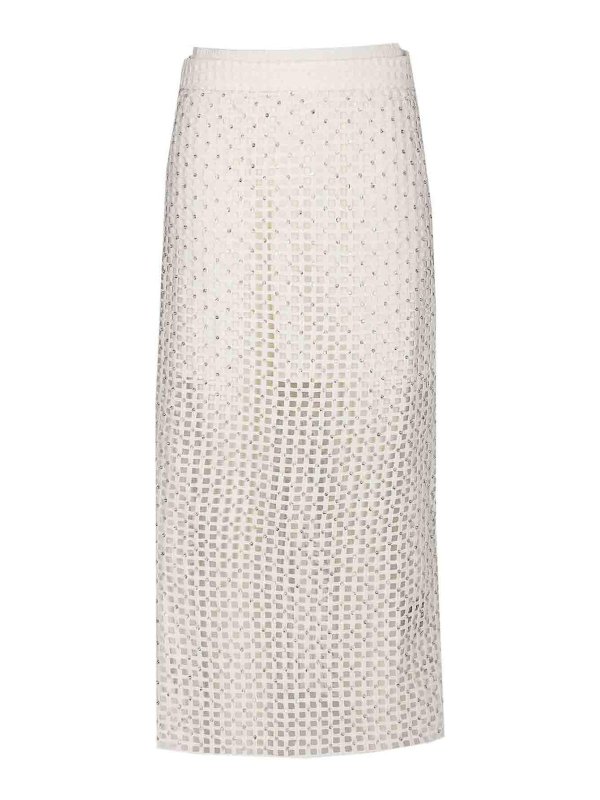 Essentiel Antwerp Handkerchief Mesh Embellished Beads Skirt
