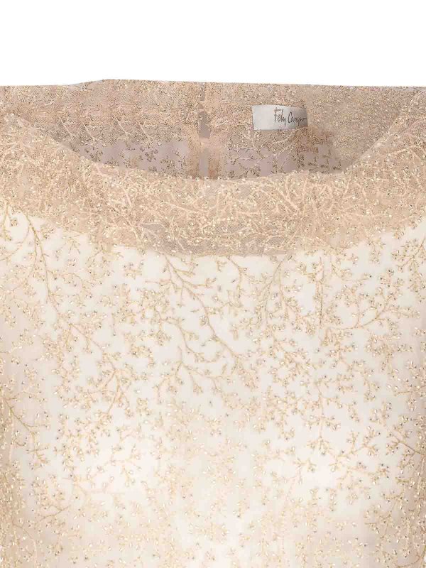Embellished Beads Transparent Top shop online: FELY CAMPO