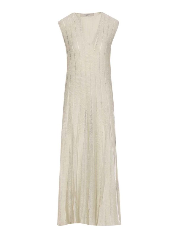 ワンピース Golden Goose NUMA V-NECK DRESS One-Shoulder Fringe Sheath Dress | David's Bridal