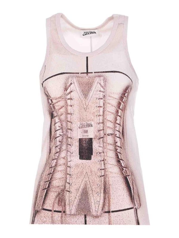 JEAN PAUL GAULTIER: トップス＆タンクトップ - トップ/タンクトップ - ヌードカラー
