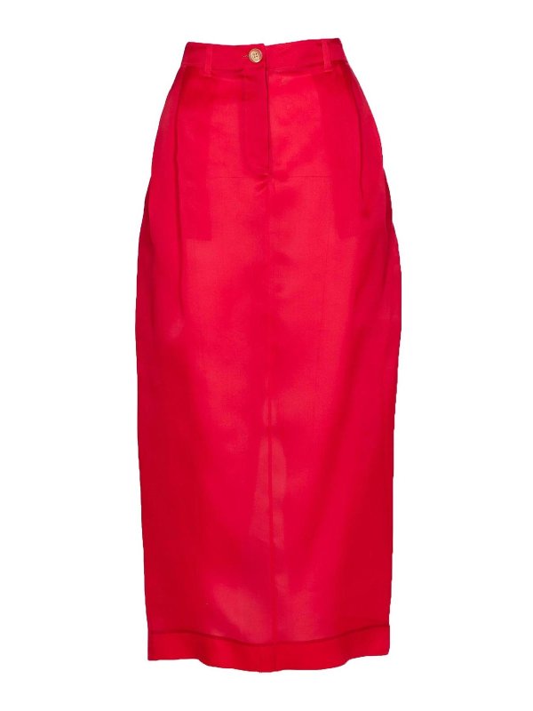 KHAITE: Faldas media pierna y semilargas - Falda Semilarga - Rojo