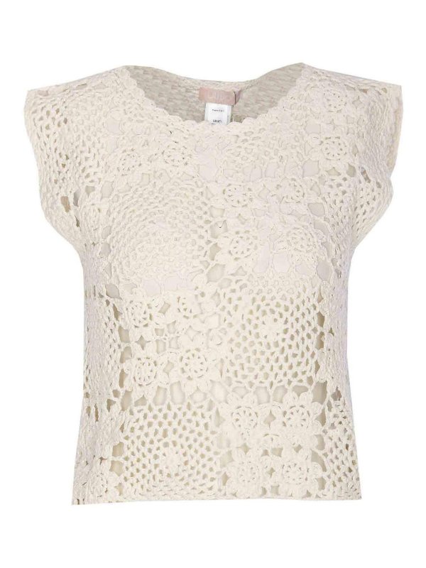 Liu Jo: Tops & Tank tops - White Knitted Top
