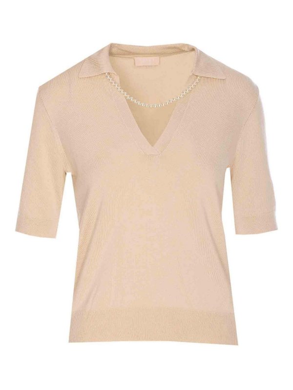 Liu Jo: Pull col rond - Pull Col Rond - Beige