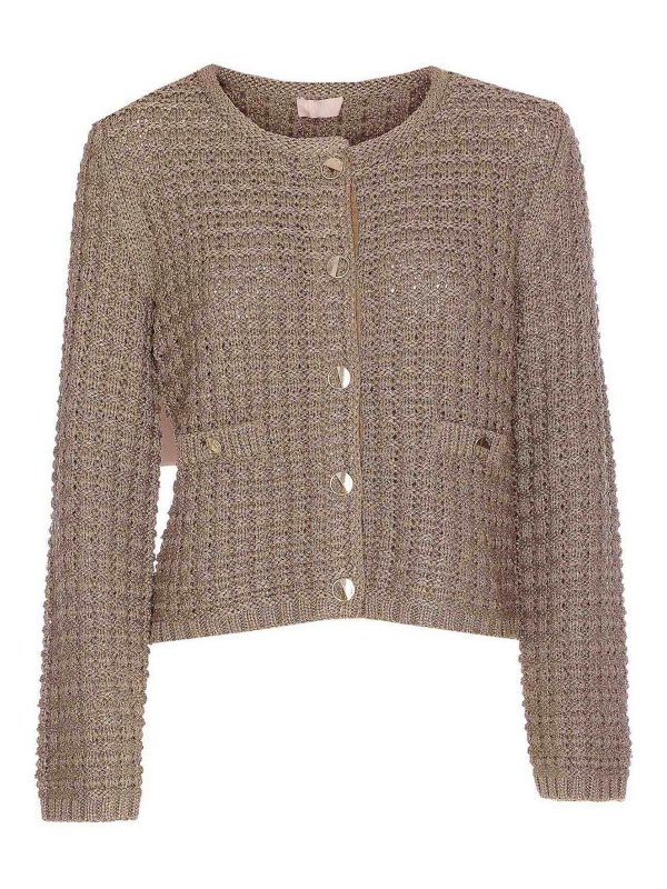 Liu Jo: casual jackets - Knitted Lurex Jacket