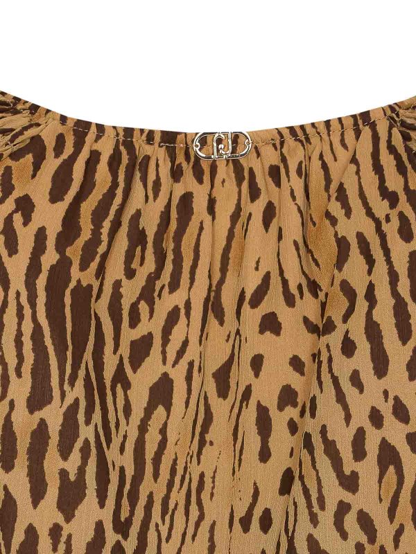 The Best Shops Liu Jo: Knielange Kleider - Knielanges Kleid - Beige