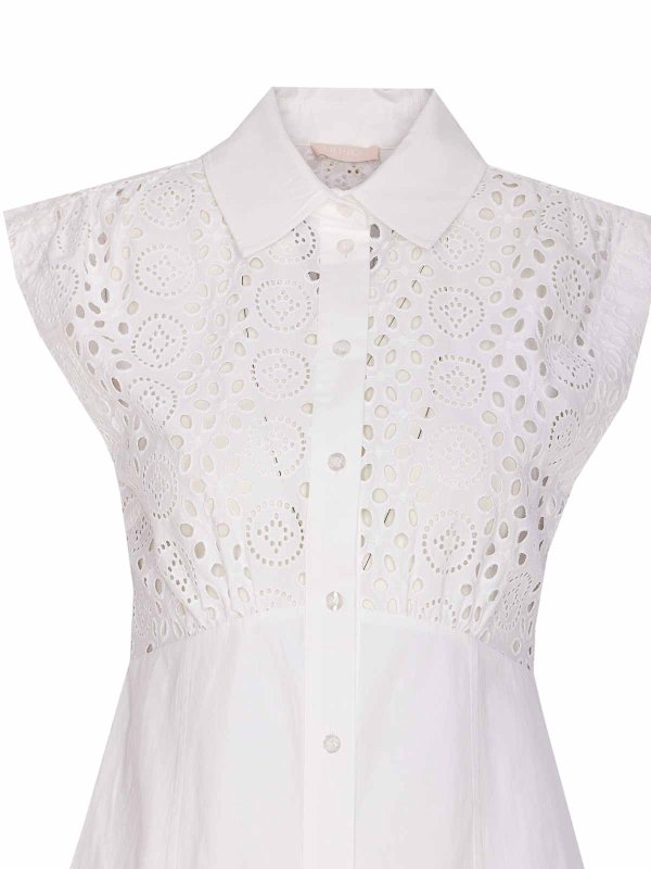 Knielanges Kleid - Weiß shop online: Liu Jo