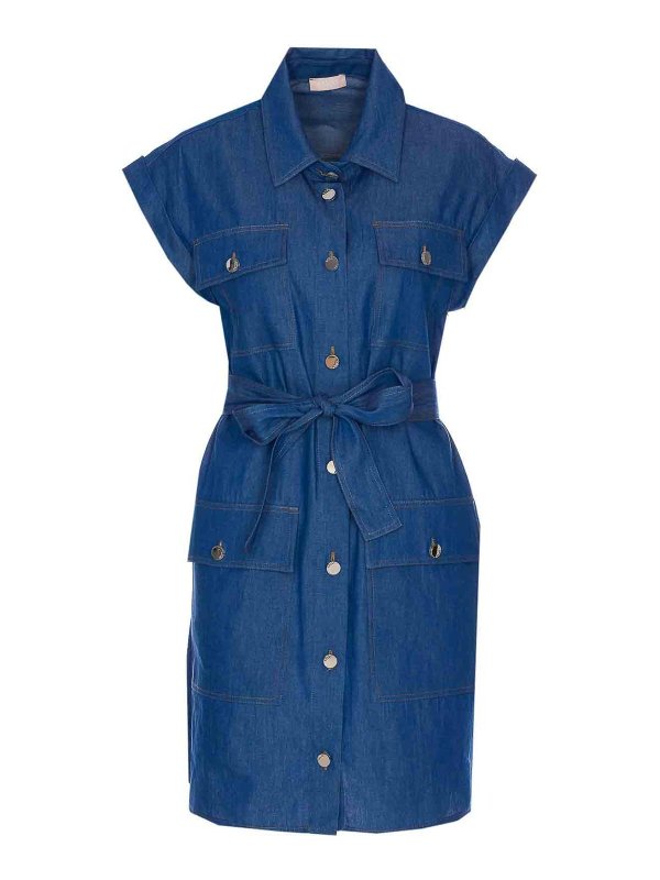 Liu Jo: abiti corti - Mini Vestito  di denim