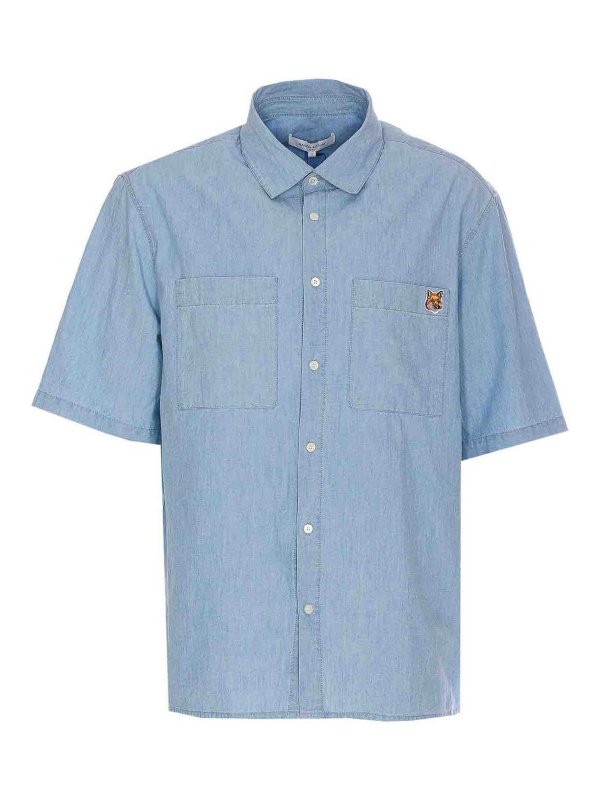 MAISON KITSUNÉ: シャツ - シャツ - ブルー